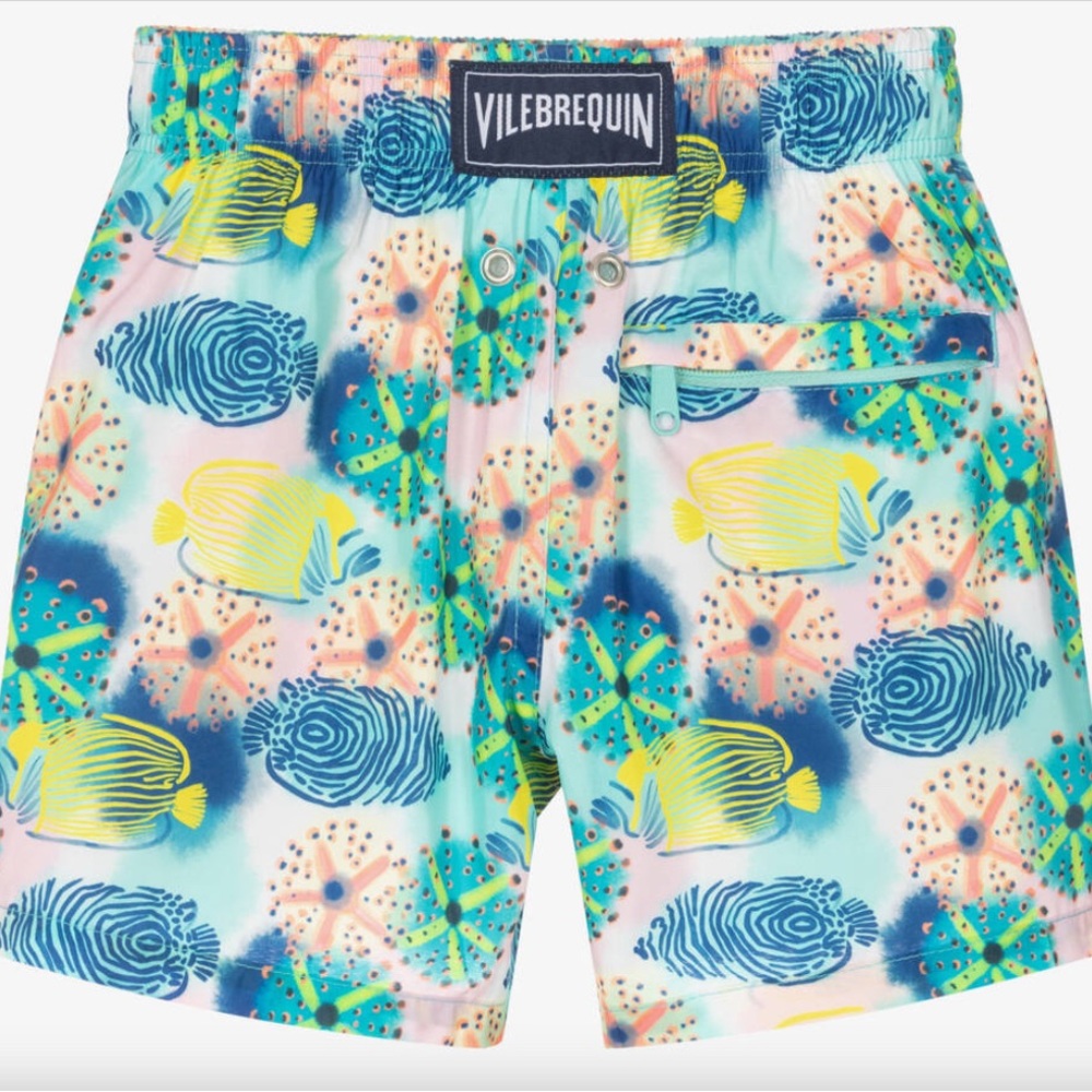 Brand New Vilebrequin Boys Swim Trunks Ultra-light and packabl Urchins & Fishes